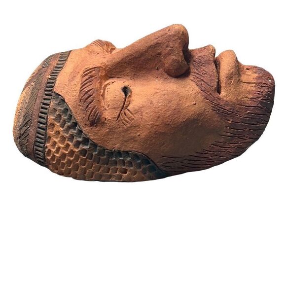 Vintage Southwestern Hand Sculpted Spirit Mask Hallmarked Birdsong Face Mask - Picture 6 of 11